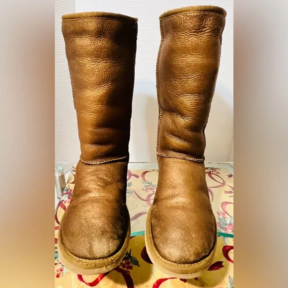UGG Australia Classic Tall Metallic Bronze Sheepskin Boots SZ 9 - Picture 5 of 14